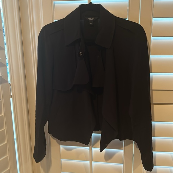 Draped Open Front Jacket - Picture 5 of 8